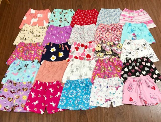 Sét 10 Quần chục đùi cotton borip xuất dư cho bé trai bé gái