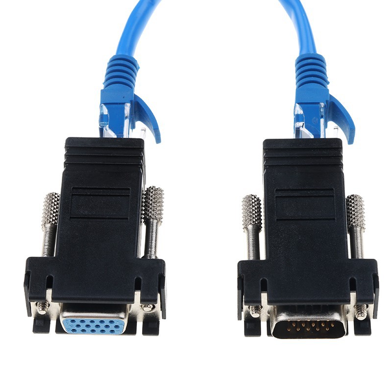 RJ45 to VGA Extender Male to LAN CAT5 CAT6 RJ45 Network Ethernet Cable