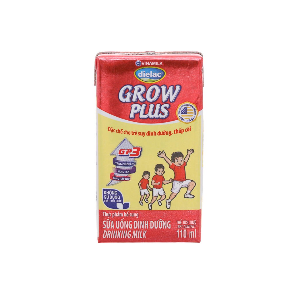 [CHÍNH HÃNG] Sữa Bột Pha Sẵn Vinamilk Dielac Grow Plus GP3 110ml (Thùng 48 hộp)
