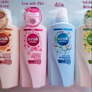 Dầu Gội và Xả Sunsilk Natural Shine & Soft 450ml Thái lan mẫu mới
