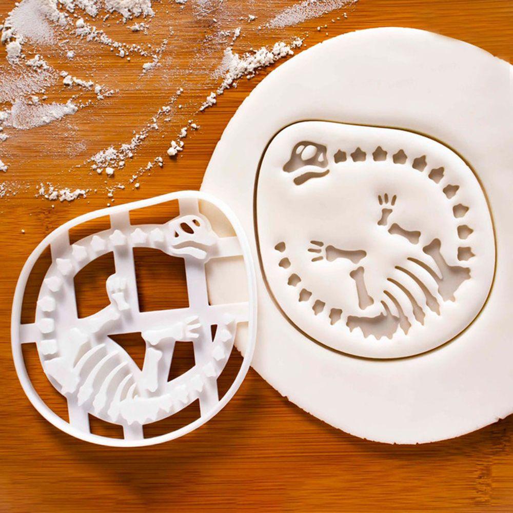 Set 4 Khuôn Làm Bánh Quy Hình Đầu Lâu / Khủng Long Độc Đáo