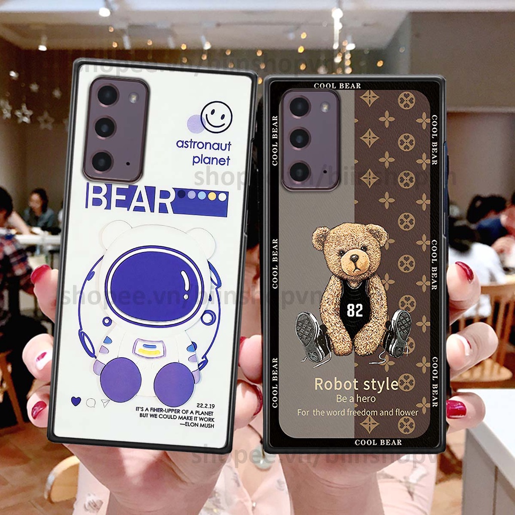 Ốp Samsung Note 20 hình gấu bear brick đẹp độc lạ, thời trang, cá tính