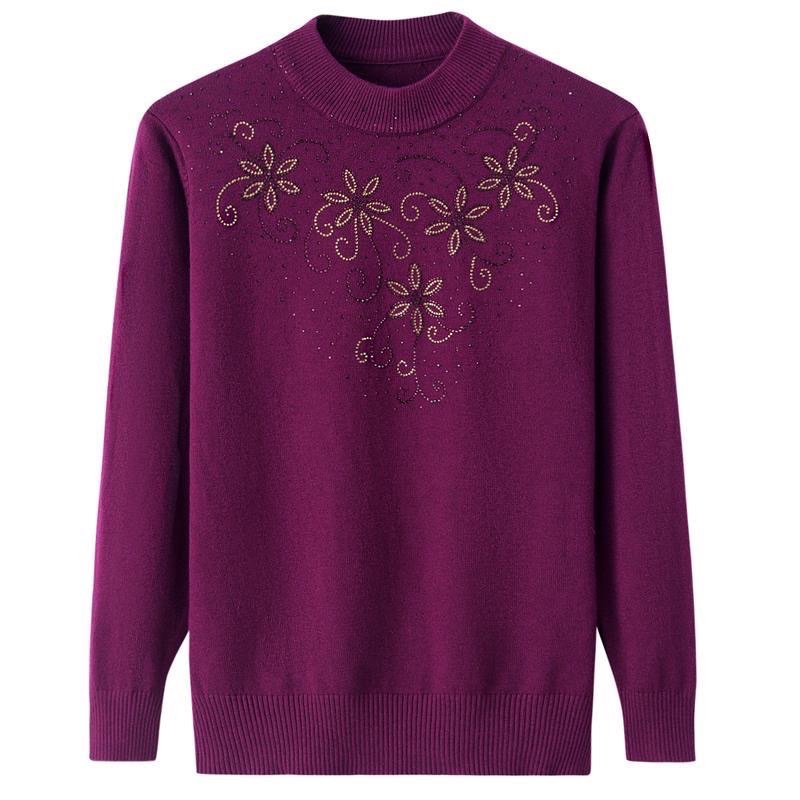 Áo len phụ nữ trung niên hoạ tiết sang trọng