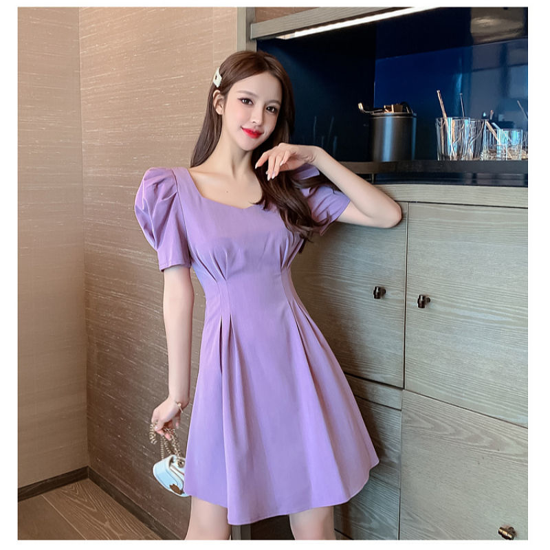 Black V-neck dress with Korean style | BigBuy360 - bigbuy360.vn