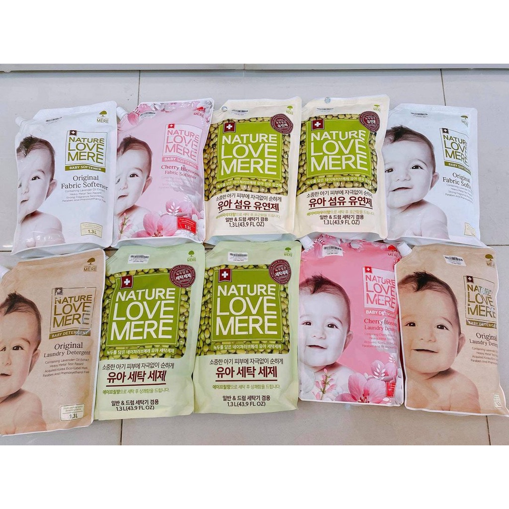 Nước giặt xả hương thảo mộc cho bé Nature Love Mere [OH BABIES]