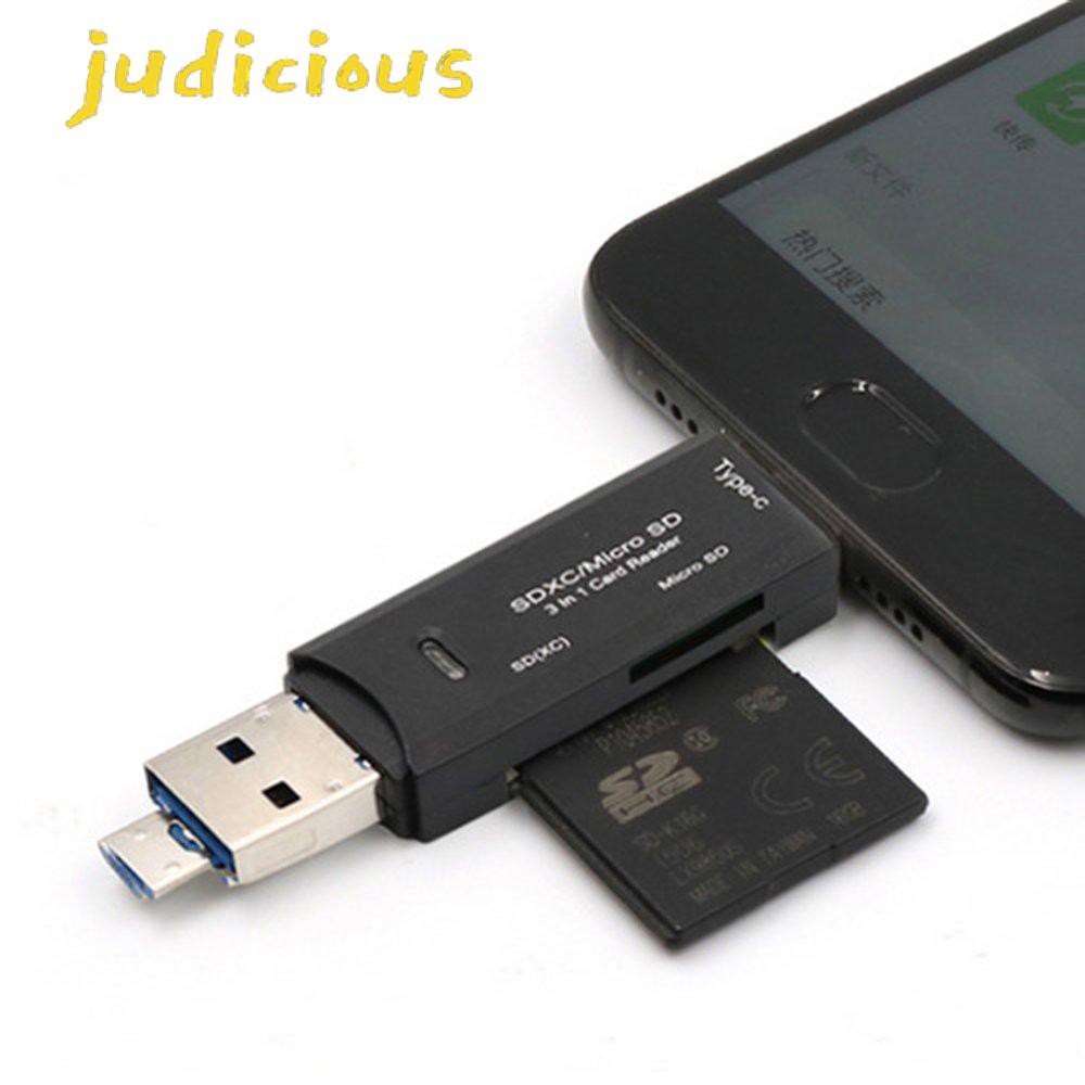 Đầu Đọc Thẻ Nhớ 3 Trong 1 Usb3.1 Usb-C / Type C Sd Tf / Micro Sd | BigBuy360 - bigbuy360.vn