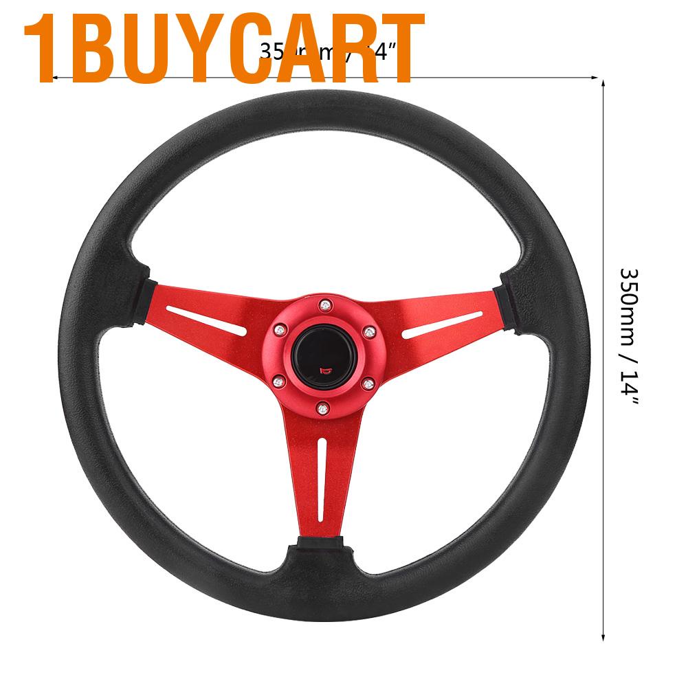 Bọc da xinh xắn dành cho vô lăng xe hơi với kích thước 350mm 14inch/ có phụ kiện đi kèm