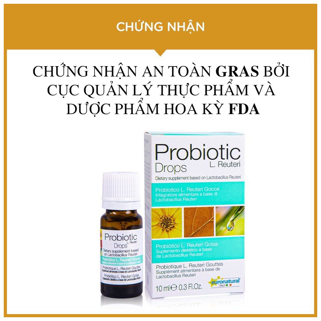Men vi sinh Probiotic L.Reureti Drops  - Bổ sung lợi khuẩn, cải thiện hệ vi sinh đường ruột I Nhập Ý.thuochieuqua