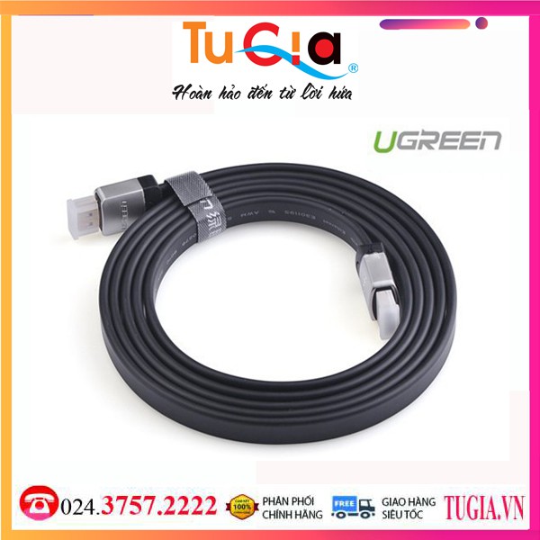 Cáp HDMI dẹt 5M hỗ trợ 3D, 4K Ugreen 10263 - Hàng chính hãng