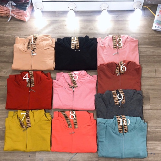 Áo khoác lửng viền fendi hàng đẹp