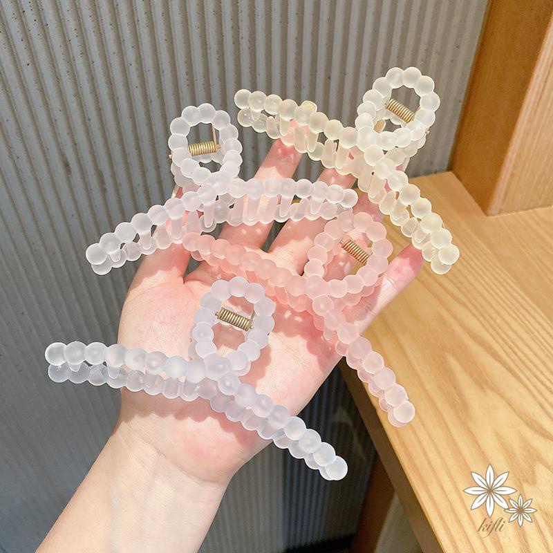 【kifli】Kẹp Tóc Trong Suốt Cỡ Lớn Phong Cách Hàn Quốc Nhiều Màu Sắc Tùy Chọn