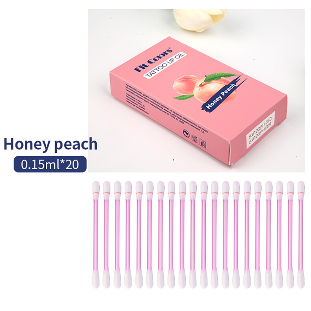 [Hàng mới về] Hộp 20 tăm cotton son môi dạng lỏng màu đỏ