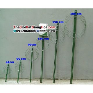 Bộ khung, giàn đỡ cây leo, hoa hồng, cà chua.. 150 cm (3 thanh, 5 vòng)