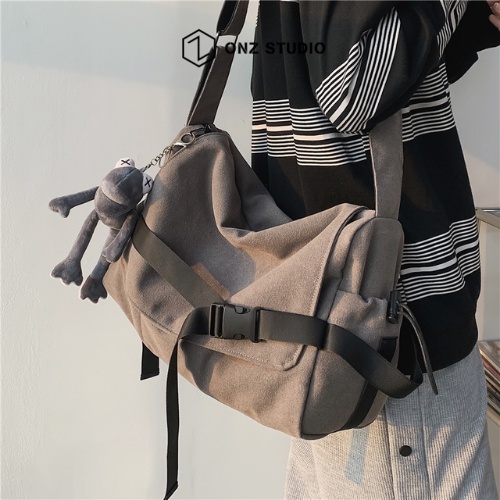 Túi đeo chéo ONZ STUDIO - Túi đeo vai canvas cài quai basic phong cách Hàn Quốc cá tính TC03