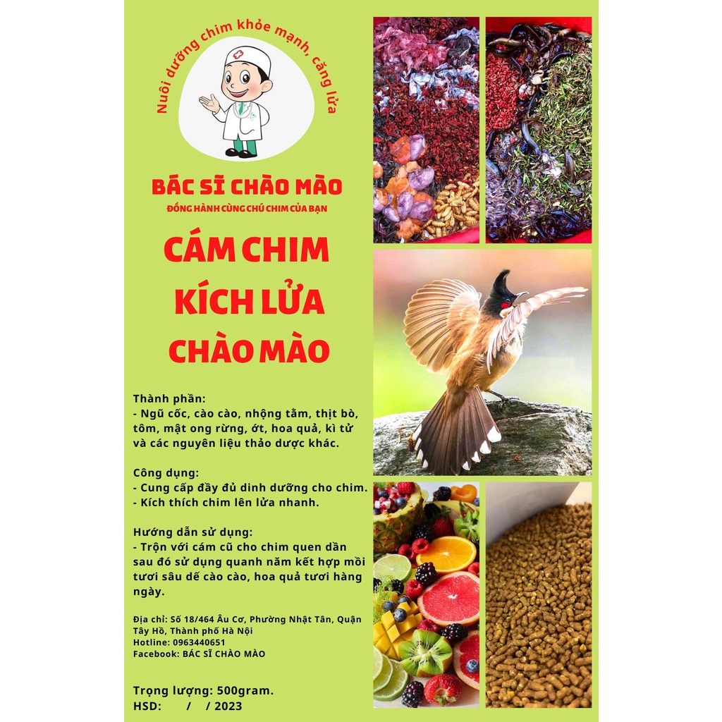 300g Cám Chào mào giàu dinh dưỡng Vỗ béo & Kích lửa
