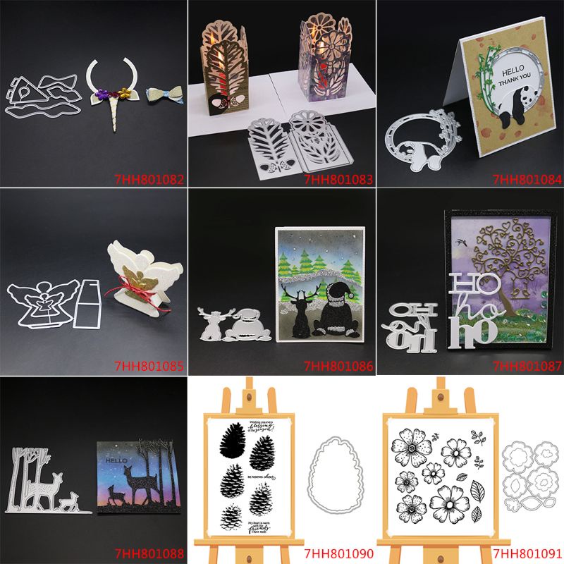 Khuôn Cắt Giấy Làm Từ Kim Loại Hình Chú Hươu Trang Trí Scrapbook