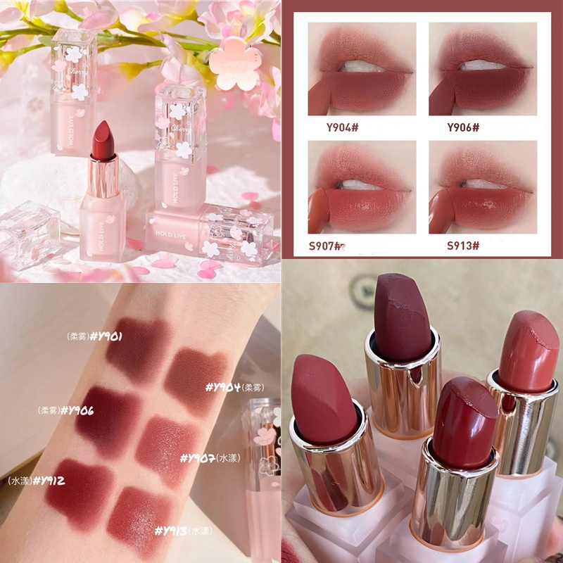 Son môi lì HOLD LIVE có dưỡng màu sắc tự nhiên chống thấm nước xinh xắn