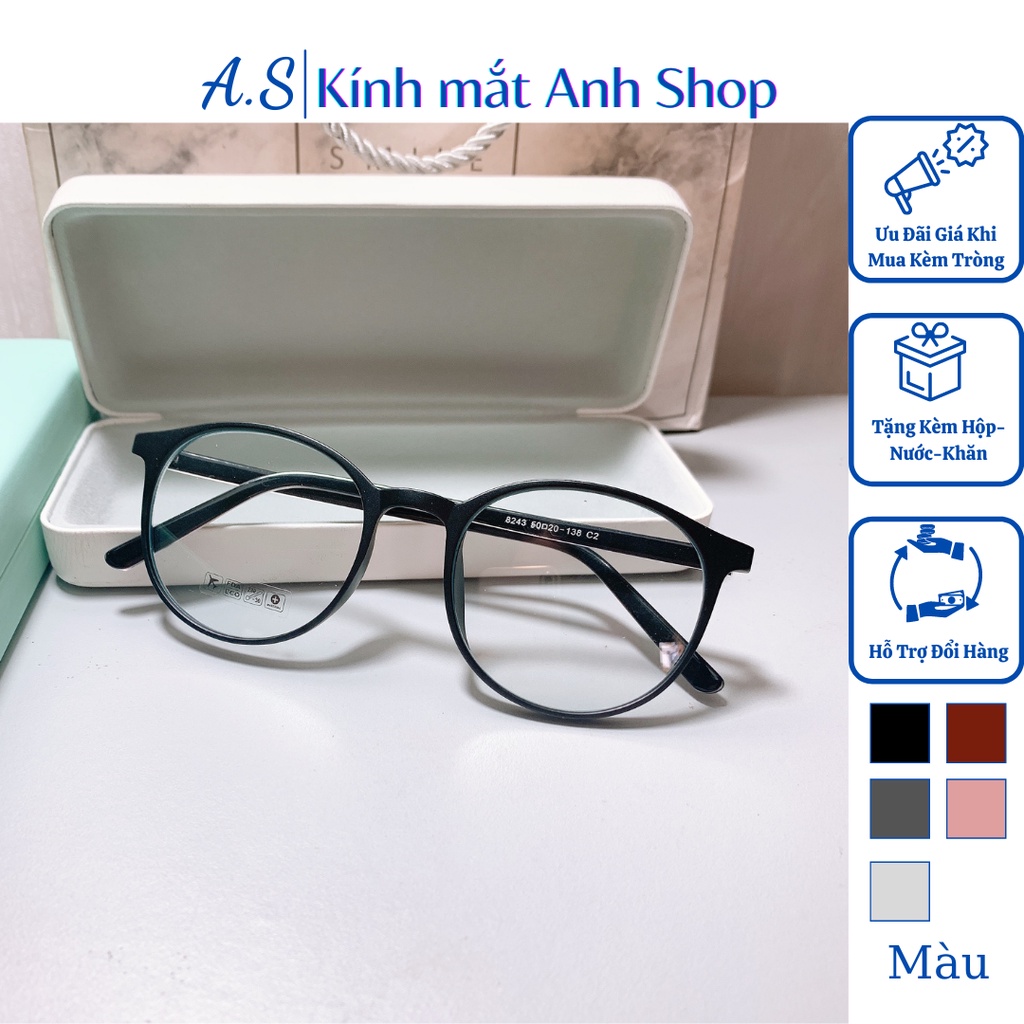 Kính tròn thời trang nhựa dẻo bền đẹp nhiều màu sắc 8243