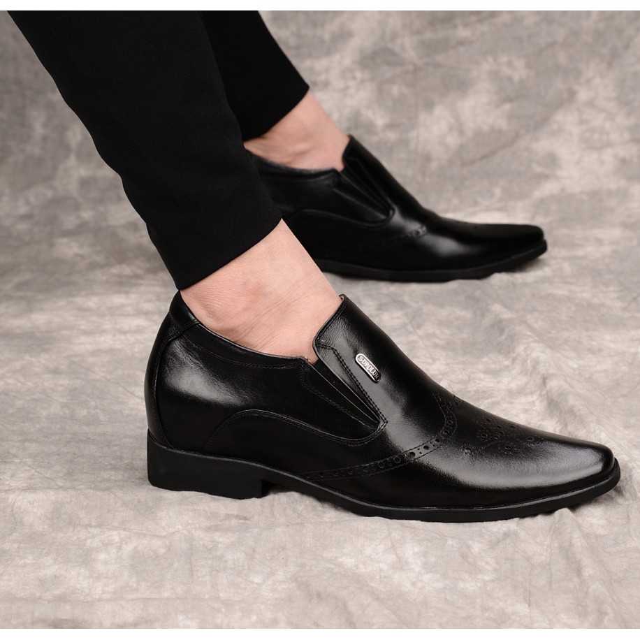 Giày Nam Công sở tăng chiều cao da bò ISHOESVN IS132