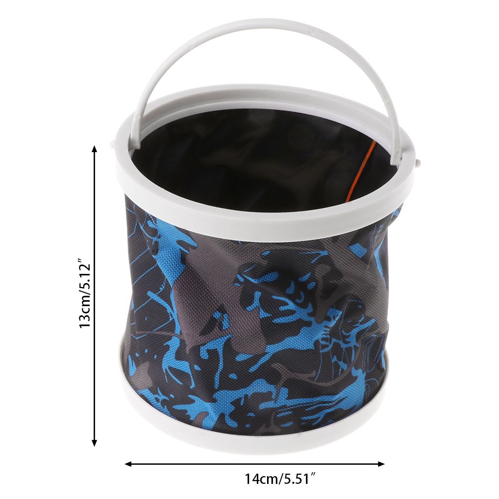 Xô đựng cá vải canvas có thể xếp gọn tiện lợi 14cm