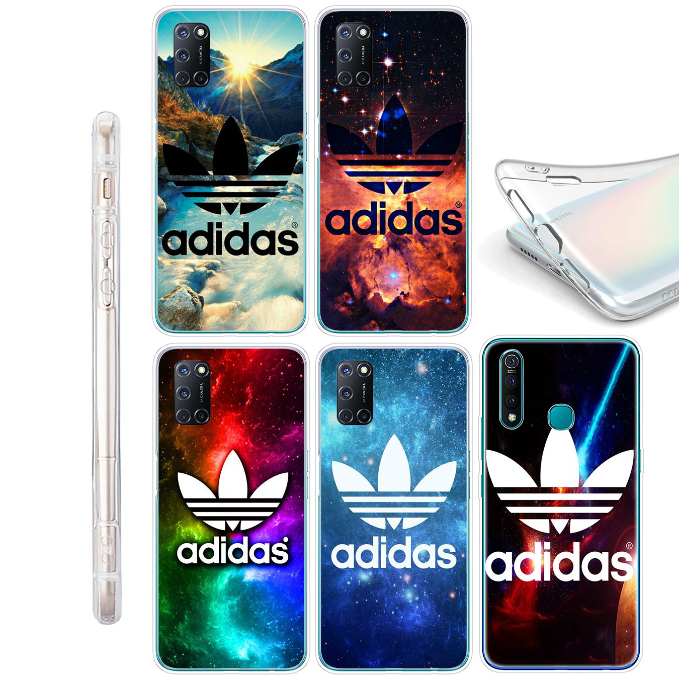 Ốp lưng silicone họa tiết logo Adidas cho Samsung Galaxy A21S J2 J4 Core J5 J6 Prime J8 2018 J6+ J4+