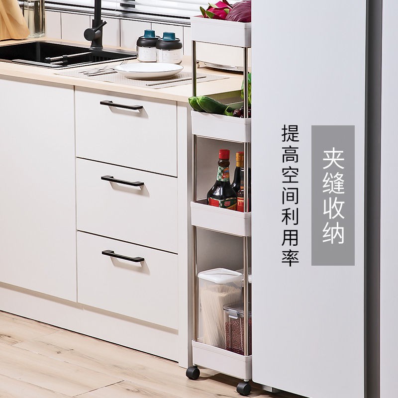 Kệ nhà bếp từ sàn đến trần nhiều tầng giá để đồ gia dụng có thể tháo rời ngăn cách xe đẩy trong phòng tắm