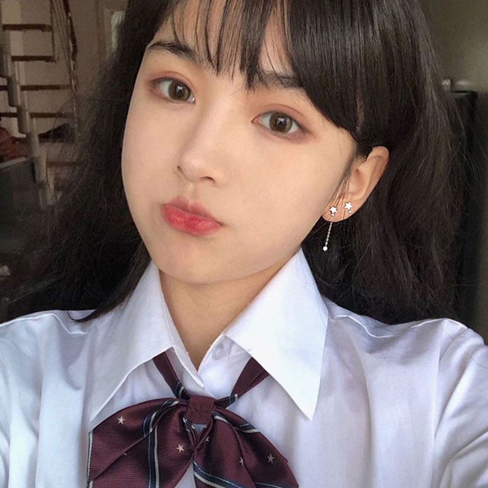 Bông Tai Dáng Dài Hình Ngôi Sao Xinh Xắn Cho Nữ