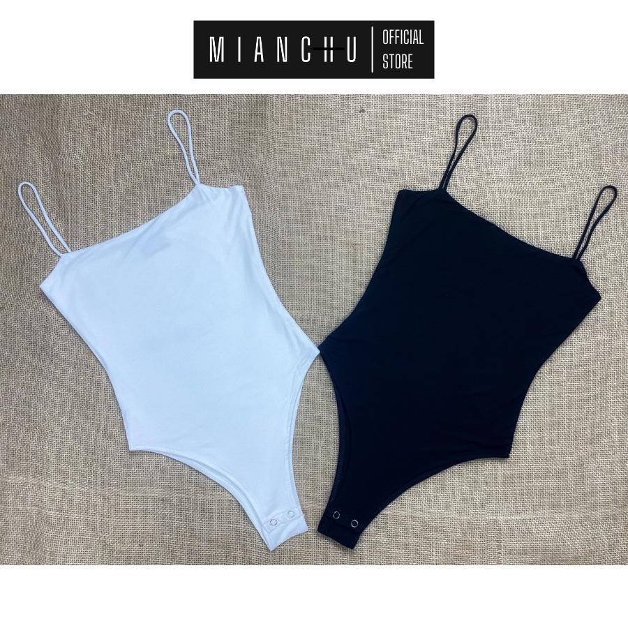 Áo thun hai dây bodysuit 2 lớp MIANCHU chất liệu thun dẻo,mềm,co giãn ôm sát người sexy mã BDS2L2D