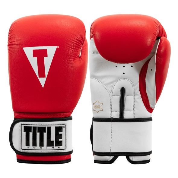 Găng tay boxing Title Prime Leather Super Bag Gloves 2.0 - White/Red