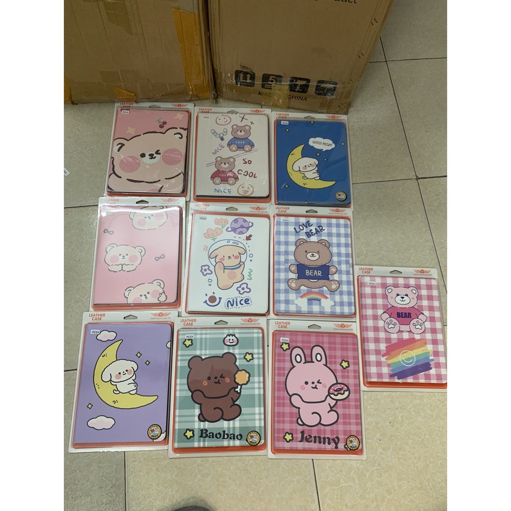 Bao da ốp 2 mặt máy tính bảng hình cute cho ipad 10  9.7 2021 2018 mini 1 2 3 4 5 6 7 8 9 Air 10.2 10.5 10.9 GEN 10 2022