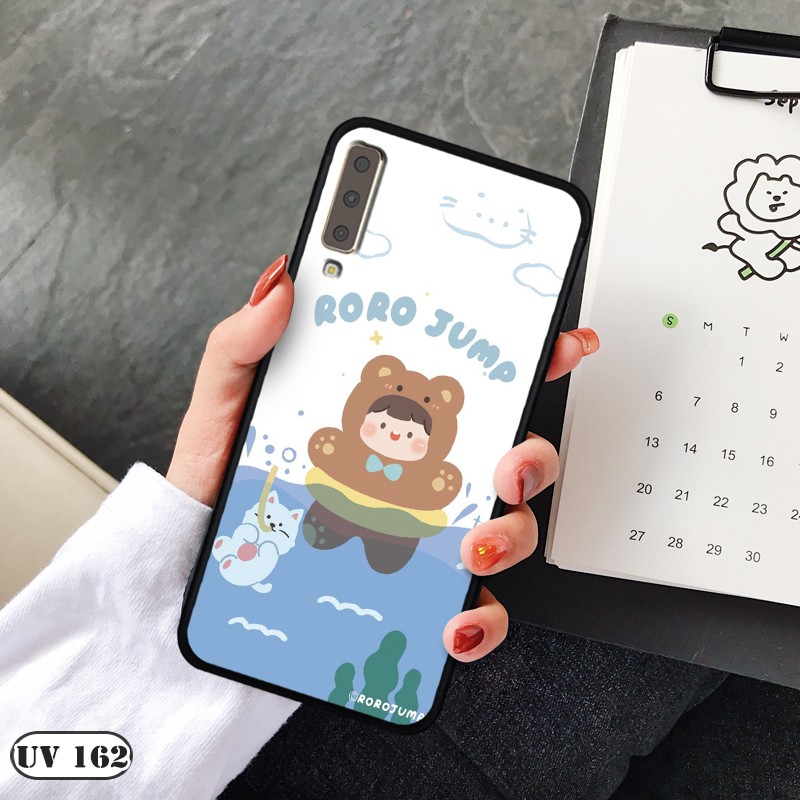 Ốp lưng nhám Samsung Galaxy A7 2018 - in hình