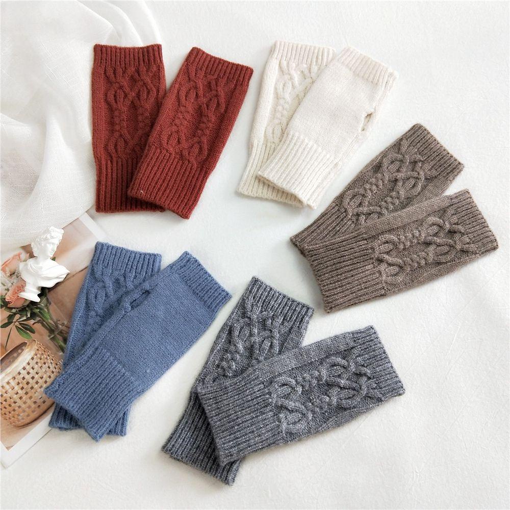 Đôi Găng Tay Hở Ngón Dệt Kim Thoáng Khí Thời Trang Thu Đông Cho Nam BACK2LIFE