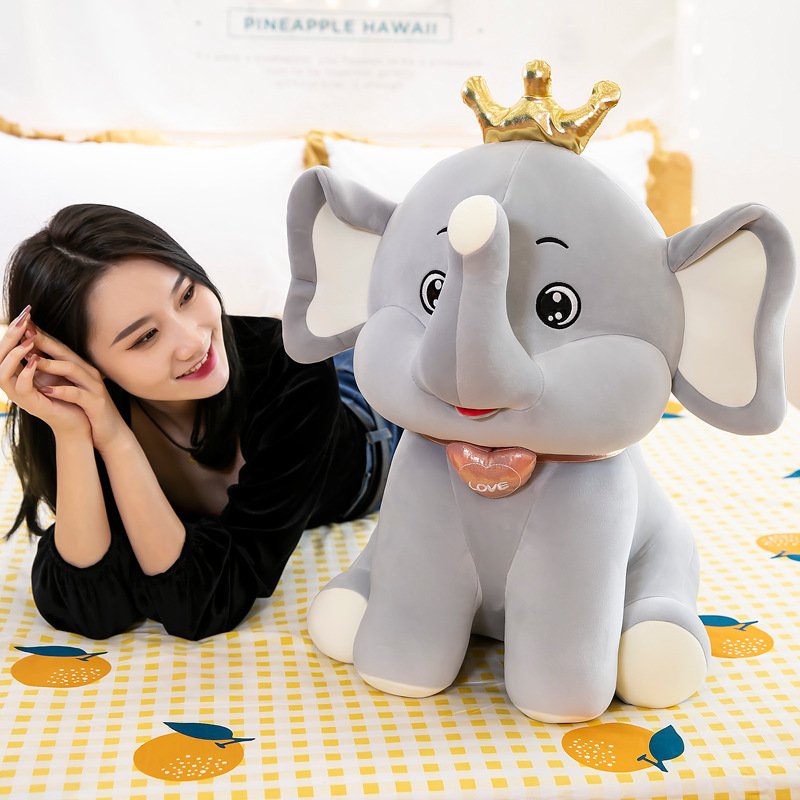 Gấu Bông Thú Bống Voi Vương Miệng Chất Liệu Bông Gòn PP Cho Bé Thỏa Sức Đam Mê Sáng Tạo - Đồ Chơi Hải Minh