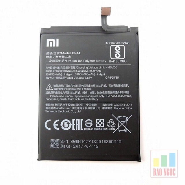 Pin Xiaomi BN44 cho Xiaomi Redmi 5 Plus - xịn bảo hành 3 tháng