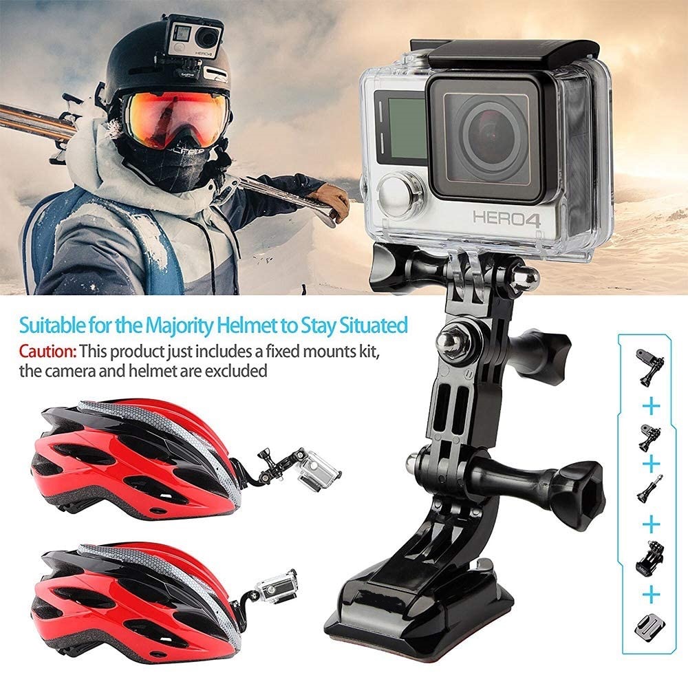 Bộ Phụ Kiện Gắn Mũ Bảo Hiểm Cho GoPro Hero Black 4 Session Yi Osmo Action | BigBuy360 - bigbuy360.vn