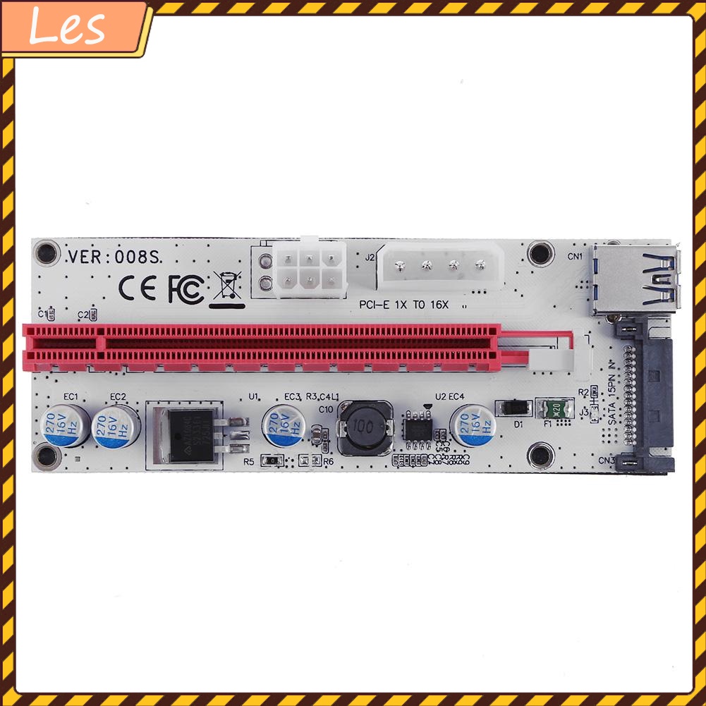 Bộ 3 cổng nguồn PCI-E 1x sang 16 thẻ đồ họa cho ETH BTC Mining