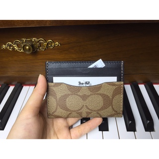 Ví card mini holder màu nâu logo C