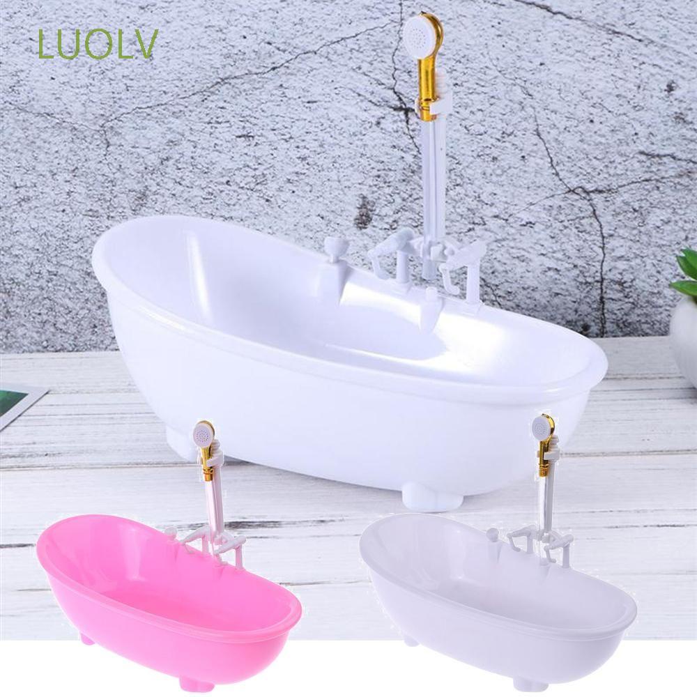 Bồn tắm phun nước mini bằng nhựa 1: 6 cho nhà búp bê tùy chọn màu sắc