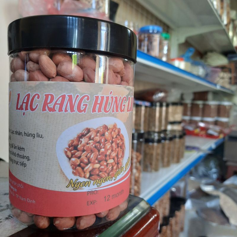Lạc rang húng lìu - đặc sản Nam Định - Hộp 500g
