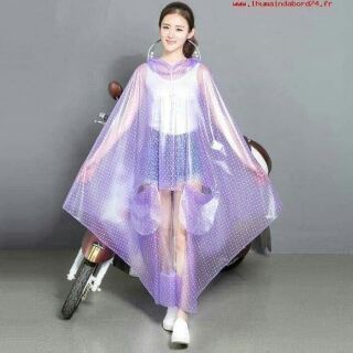 Áo mưa chấm bi 1 đầu và 2 đầu