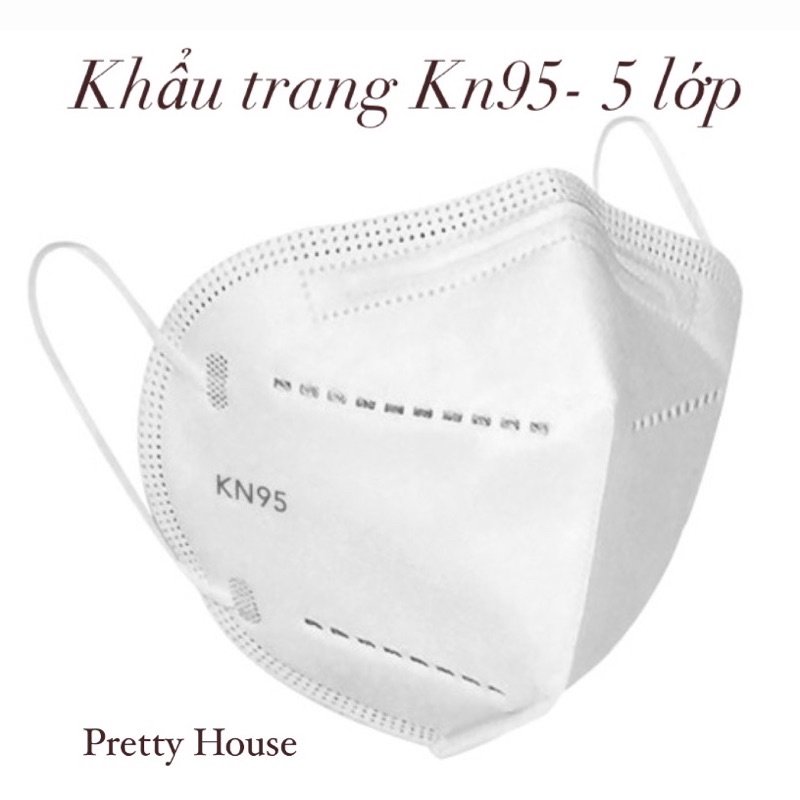 Khẩu trang N95- KN95 5 lớp chống bụi mịn PM2.5, không van thở.