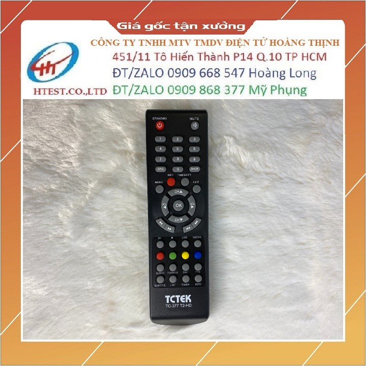 Điều khiển đầu thu DVB T2 TCTEK TC 377 - Hàng chính hãng