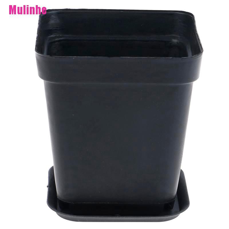 Set 5 Chậu Hoa Mini Hình Vuông Bằng Nhựa Để Bàn Trang Trí Nhà Cửa / Sân Vườn