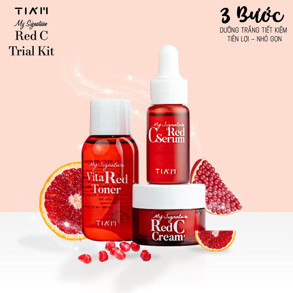[Mã FMCGMALL - 8% đơn 250K] Mini Set dưỡng trắng da, làm mờ thâm TIAM My Signature Tia'm Red C (40ml+ 12ml + 15ml) | BigBuy360 - bigbuy360.vn