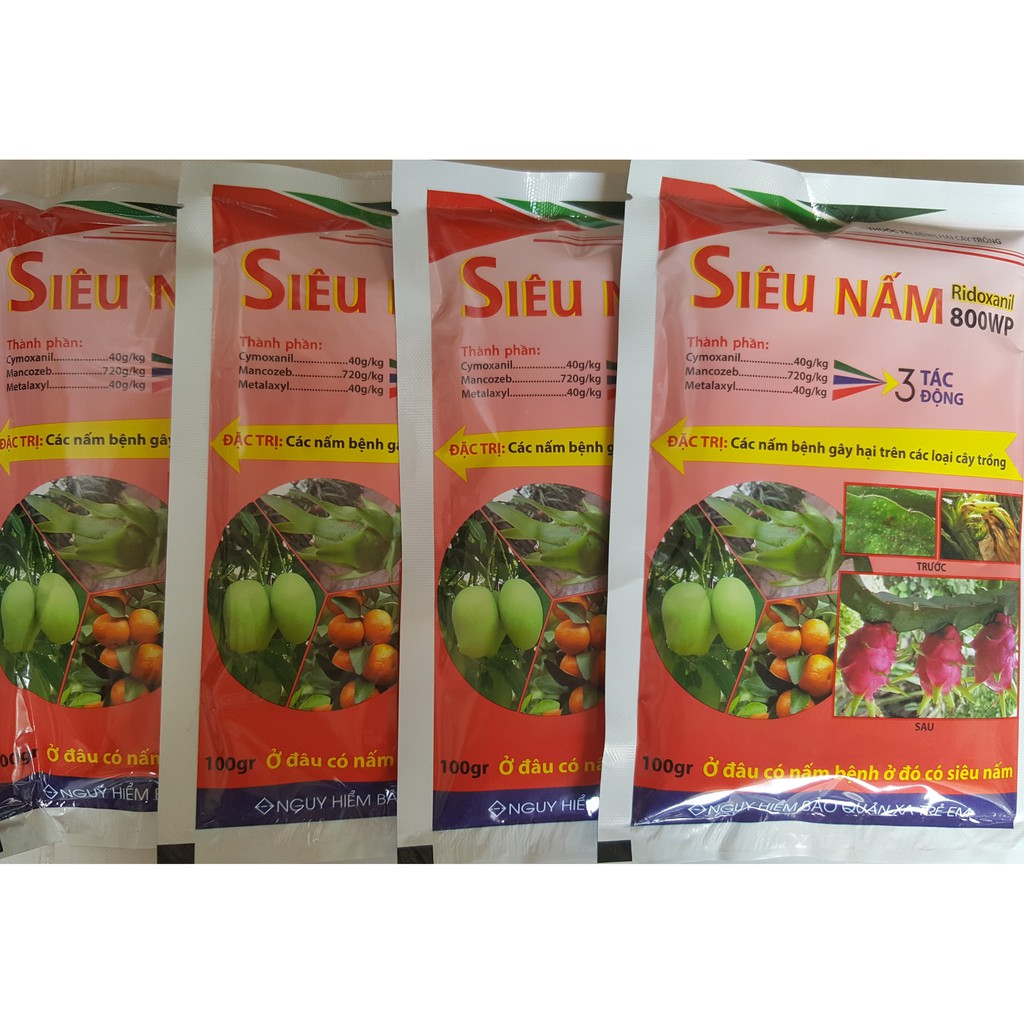 Siêu nấm 800WP - Chuyên trừ các loại nấm hại cây trồng - Gói 100g