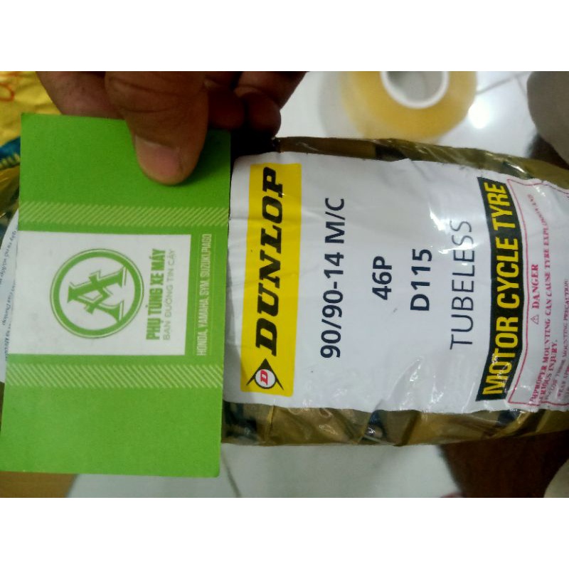 Vỏ xe Dunlop D115 90/90-14 Air Blade, Click Thái, Vario 150