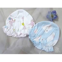 Mũ tai bèo cotton nỉ co dãn cho bé sơ sinh 0-3m