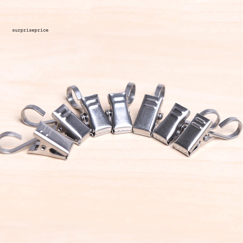 Set 10 Móc Treo Rèm Cửa Bằng Kim Loại Chất Lượng Cao