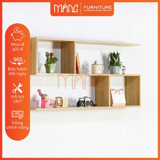 Kệ Sách Treo Tường chữ S 2 tầng gọn gàng tiện dụng KS11