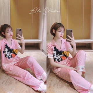 Pijama Mickey chữ ( kèm hình thật )